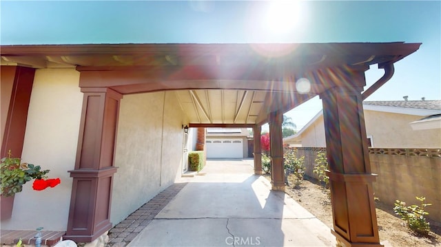 exterior space with fence