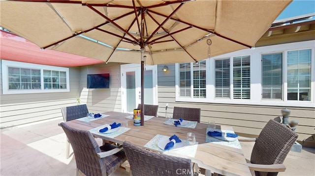view of patio / terrace featuring outdoor dining area