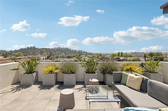 view of patio featuring an outdoor living space