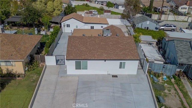 aerial view featuring a residential view
