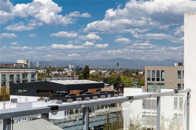 balcony with a mountain view