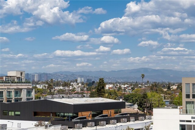 mountain view featuring a city view
