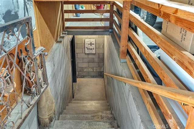 view of stairway
