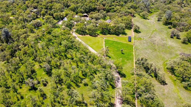 aerial view with a rural view