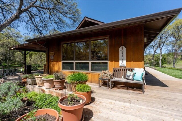 view of wooden deck