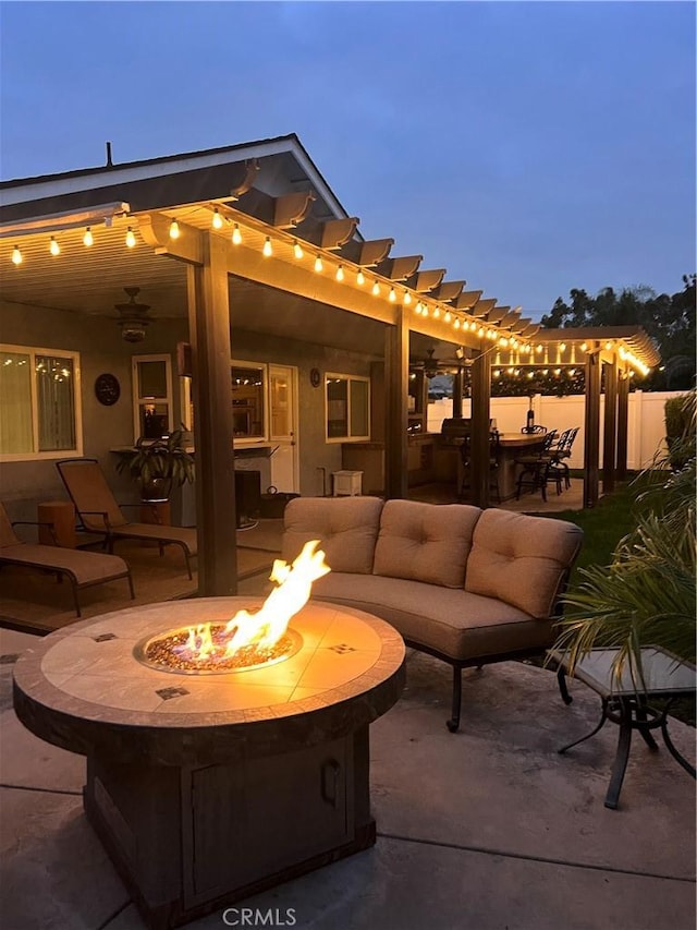 805 W Brentwood Ave, Orange, CA 92865 - view of patio / terrace with a fire pit