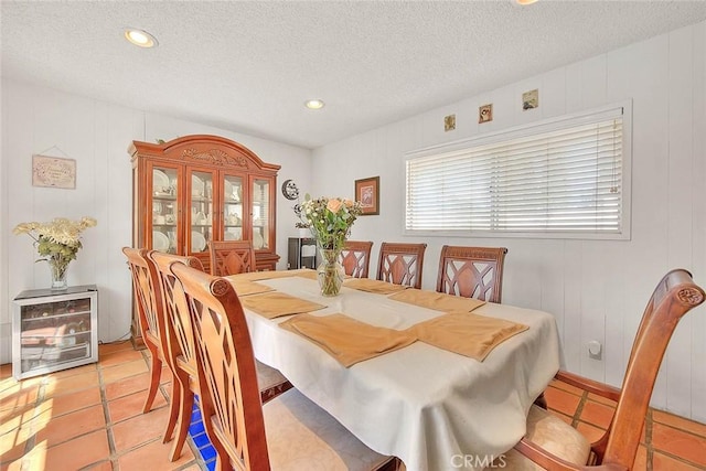 6087 Academy Ave, Riverside, CA 92506 - dining room with recessed lighting, light tile patterned floors, and a textured ceiling