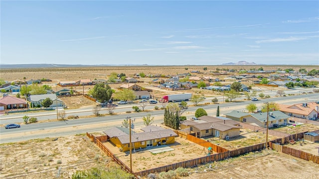 bird's eye view featuring a mountain view and a residential view