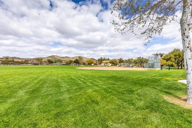 29567 Cool Meadow Dr, Menifee, CA 92584 - view of grassy yard with a mountain view