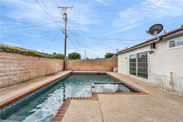 12195 Monte Vista Ave, Chino, CA 91710 - view of pool featuring a fenced in pool, a patio, and a fenced backyard