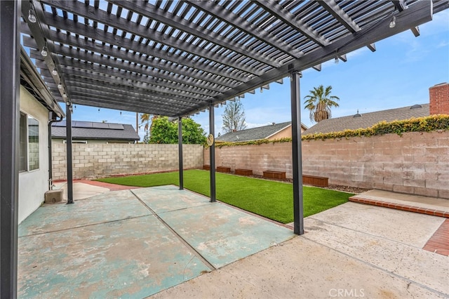 12195 Monte Vista Ave, Chino, CA 91710 - view of patio with a pergola and a fenced backyard