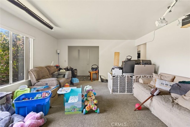 interior space featuring carpet floors