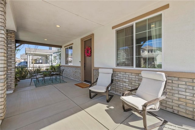 view of patio / terrace featuring a porch