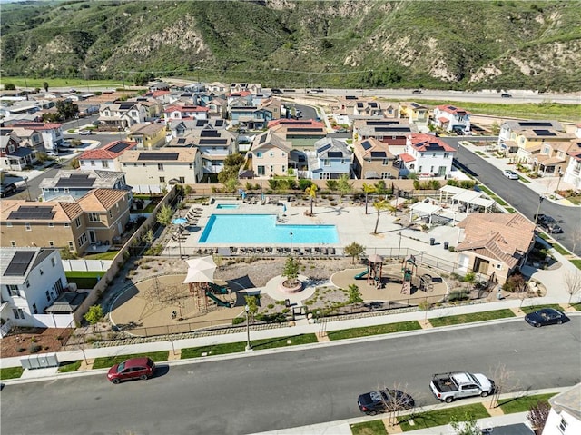 drone / aerial view featuring a residential view