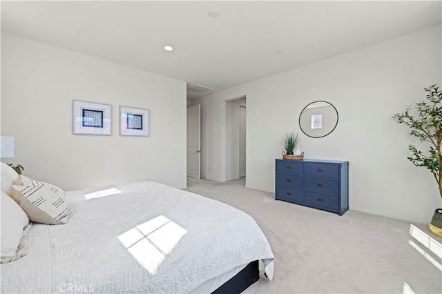 bedroom with carpet