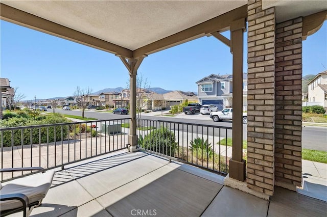 view of patio / terrace with a residential view
