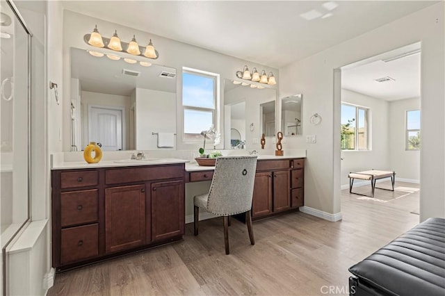 11102 Duran, Jurupa Valley, CA 91752 - full bath featuring a wealth of natural light, visible vents, and wood finished floors