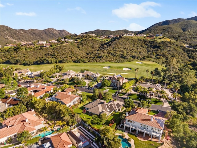 22316 Bear Creek Dr S, Murrieta, CA 92562 - bird's eye view with a residential view, golf course view, and a mountain view
