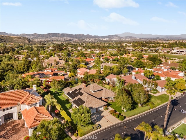 22316 Bear Creek Dr S, Murrieta, CA 92562 - drone / aerial view featuring a mountain view and a residential view