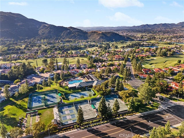 22316 Bear Creek Dr S, Murrieta, CA 92562 - drone / aerial view with view of golf course, a mountain view, and a residential view
