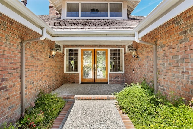 22316 Bear Creek Dr S, Murrieta, CA 92562 - doorway to property with brick siding and french doors