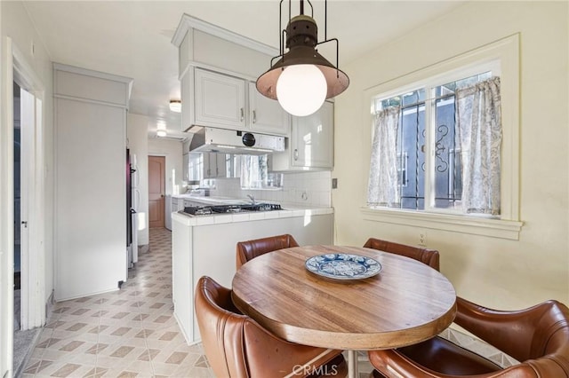 dining area featuring a wealth of natural light