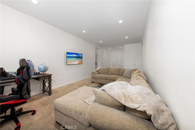 16015 Almond Ave, Chino, CA 91708 - carpeted living room featuring recessed lighting and baseboards