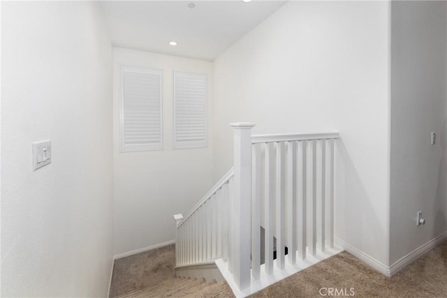16015 Almond Ave, Chino, CA 91708 - staircase with recessed lighting, carpet, and baseboards