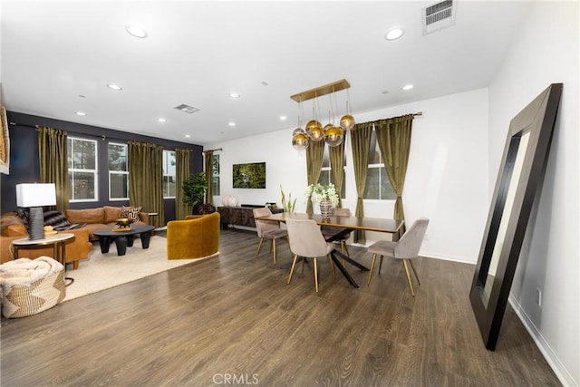 16015 Almond Ave, Chino, CA 91708 - dining area featuring recessed lighting, visible vents, and wood finished floors