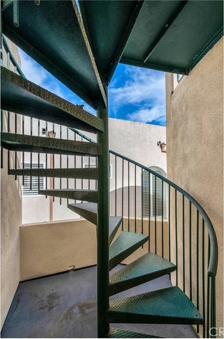 view of stairway