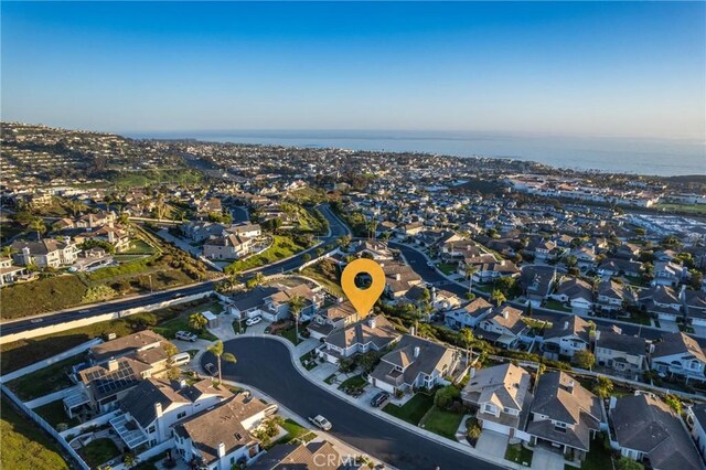 2107 Camino Laurel, San Clemente, CA 92673 - aerial view of property and surrounding area featuring nearby suburban area and a nearby body of water