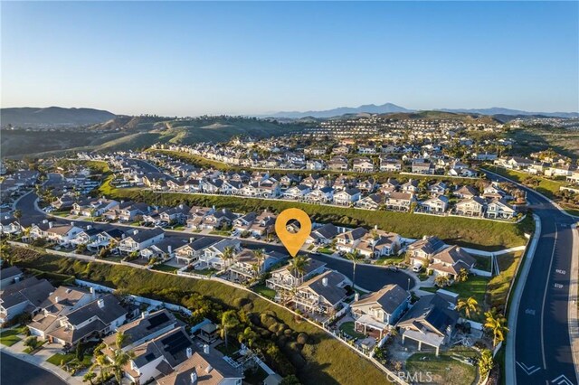 2107 Camino Laurel, San Clemente, CA 92673 - aerial view of property and surrounding area with a mountainous background and nearby suburban area