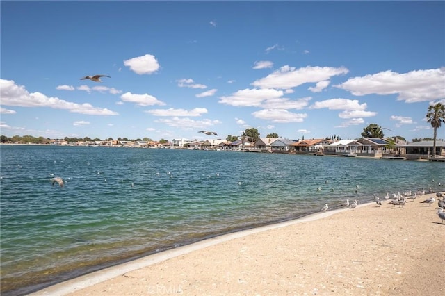 water view with a view of the beach