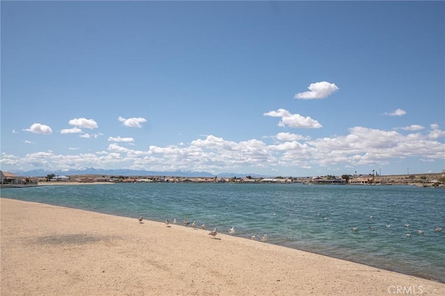 property view of water with a beach view