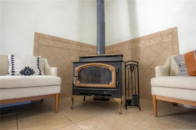 details with a wood stove