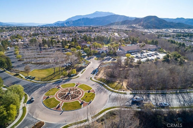 bird's eye view featuring a mountain view
