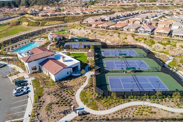 drone / aerial view featuring a residential view