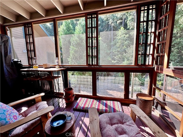 view of sunroom