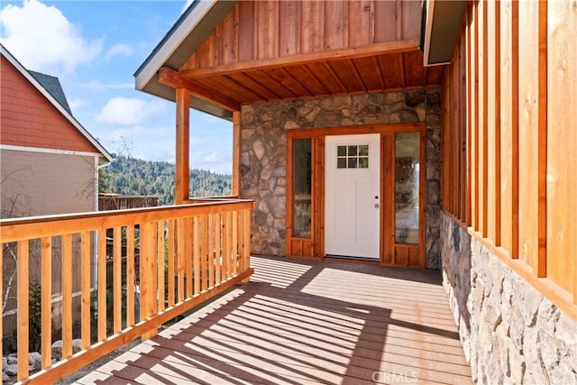 view of wooden terrace