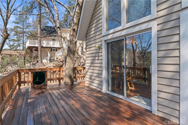 26375 Augusta Dr, Lake Arrowhead, CA 92352 - view of wooden deck