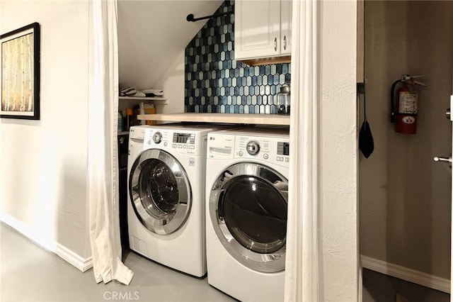 27482 Matterhorn Dr, Lake Arrowhead, CA 92352 - washroom with separate washer and dryer and baseboards