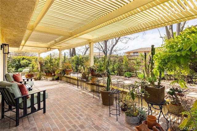 4054 Corte Cima, Thousand Oaks, CA 91360 - view of patio / terrace with a pergola and fence