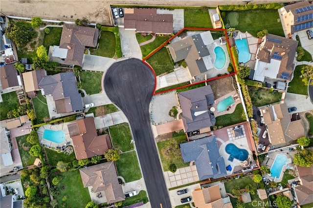 aerial view featuring a residential view