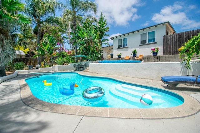 2821 Macdonald St, Oceanside, CA 92054 - view of pool featuring a patio area and a fenced backyard