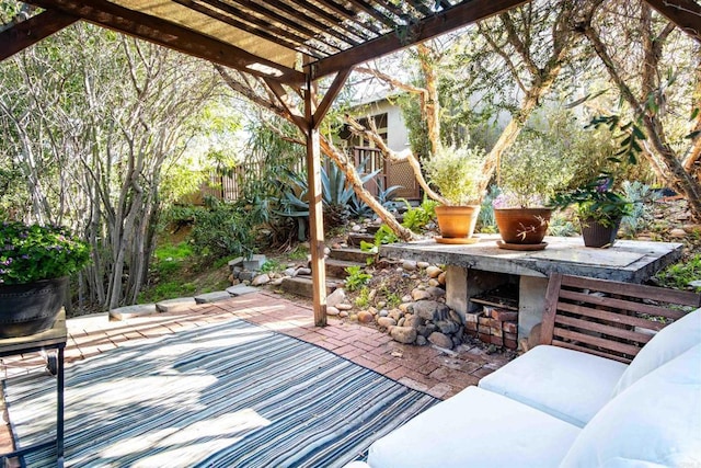 4640 Max Dr, San Diego, CA 92115 - view of patio featuring a pergola