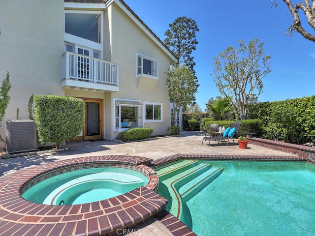 27275 Comba, Mission Viejo, CA 92692 - view of pool with cooling unit, a patio area, and a pool with connected hot tub