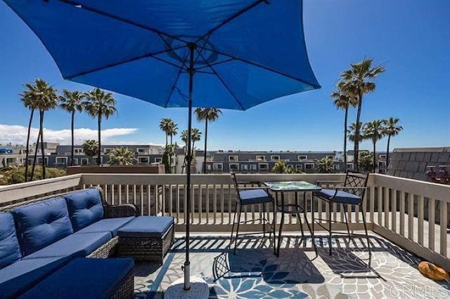 999 N Pacific St Unit G326, Oceanside, CA 92054 - wooden deck featuring an outdoor living space