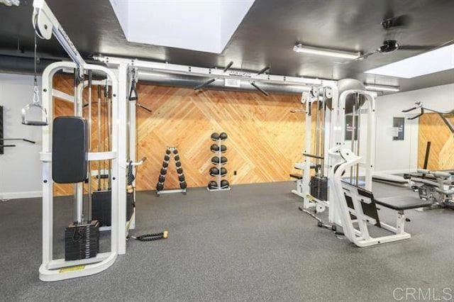 999 N Pacific St Unit G326, Oceanside, CA 92054 - workout area with wood walls