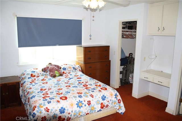 6320 Amberwood Dr, Rancho Cucamonga, CA 91701 - carpeted bedroom with a closet, a spacious closet, and ceiling fan