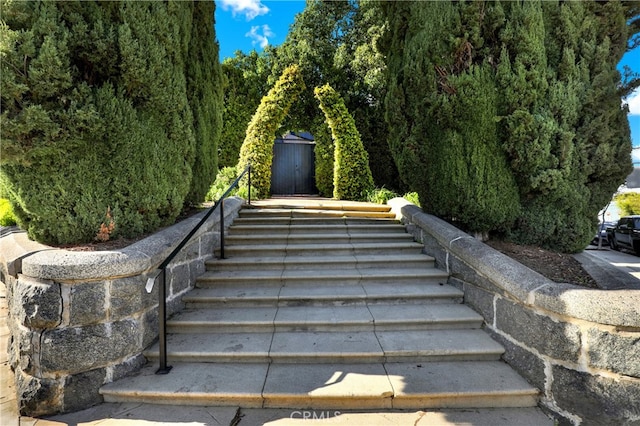 view of stairway